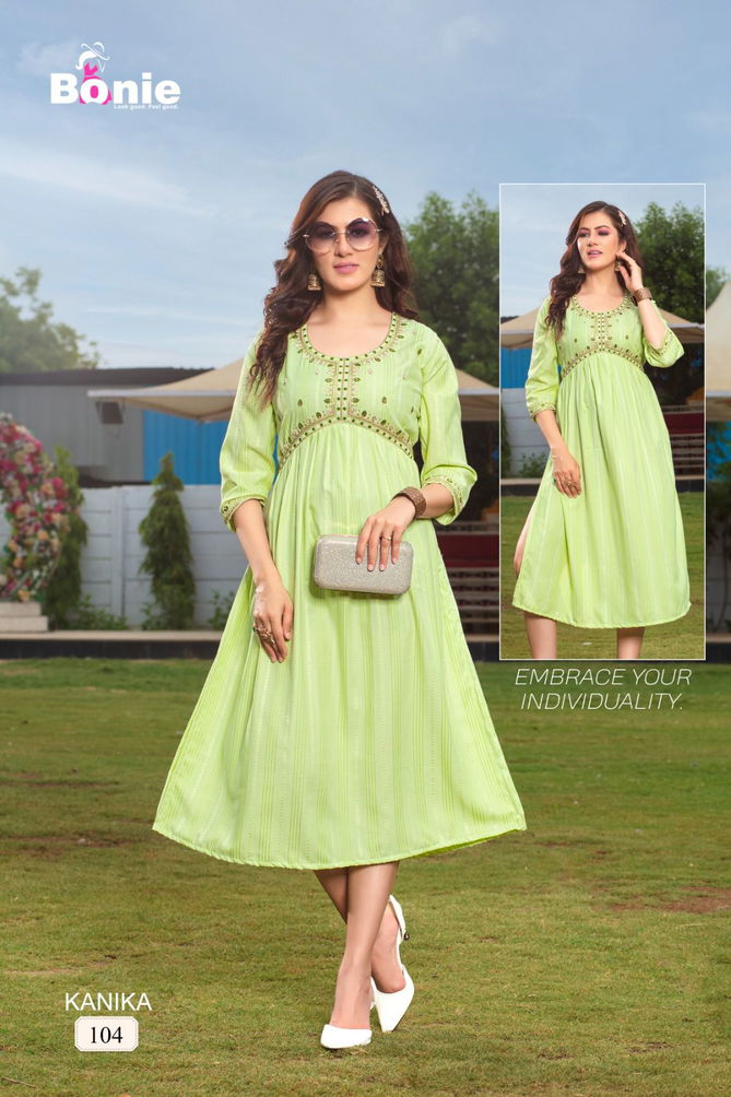 Bonie Kanika 101 Alia Cut Designer Kurtis Catalog